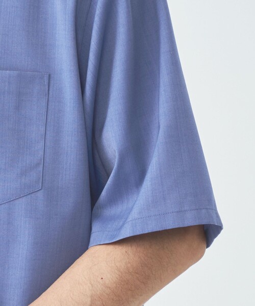 green label relaxing（グリーンレーベルリラクシング）の「ウォッシャブルトロ ジャストルーズ オープンカラー シャツ -ストレッチ-（シャツ/ブラウス・メンズ・ダークグリーン/ライム/モカ/ライラック/ロイヤルブルー/ナチュラル・XS/S/L/XL/M）」の13枚目の写真