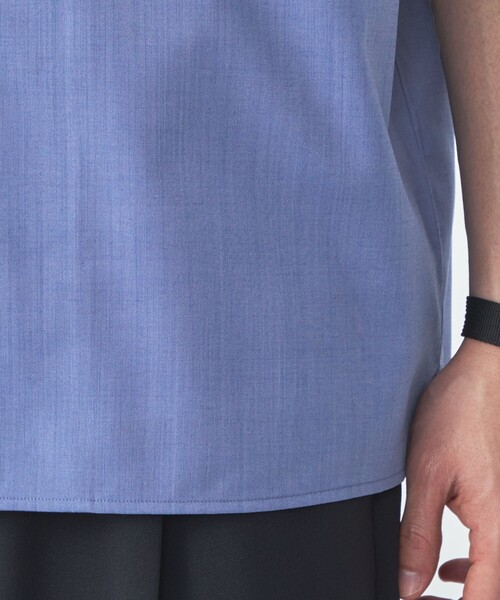 green label relaxing（グリーンレーベルリラクシング）の「ウォッシャブルトロ ジャストルーズ オープンカラー シャツ -ストレッチ-（シャツ/ブラウス・メンズ・ダークグリーン/ライム/モカ/ライラック/ロイヤルブルー/ナチュラル・XS/S/L/XL/M）」の14枚目の写真