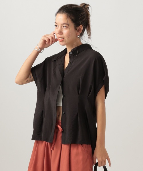 BAYFLOW（ベイフロー）の「タックデザインブラウス（シャツ/ブラウス・レディース・グレイッシュベージュ/ライトイエロー/ブラック・FREE）」の5枚目の写真