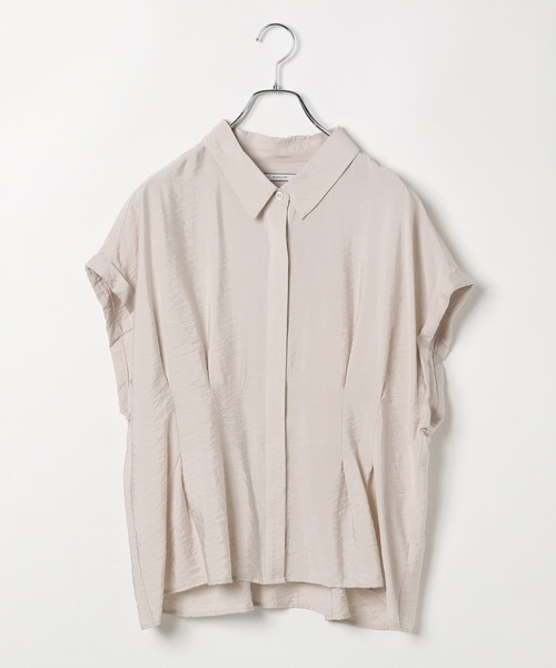 BAYFLOW（ベイフロー）の「タックデザインブラウス（シャツ/ブラウス・レディース・グレイッシュベージュ/ライトイエロー/ブラック・FREE）」の22枚目の写真