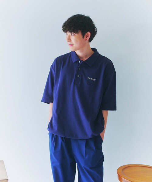 FREAK'S STORE（フリークスストア）の「限定展開 YOU YOUR/ユーユアー ワンポイントロゴ ポロシャツ（ポロシャツ・メンズ・ブラック/ネイビー・LARGE/SMALL/MEDIUM）」の7枚目の写真