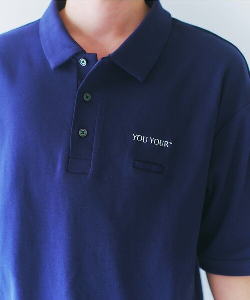 FREAK'S STORE（フリークスストア）の「限定展開 YOU YOUR/ユーユアー ワンポイントロゴ ポロシャツ（ポロシャツ・メンズ・ブラック/ネイビー・LARGE/SMALL/MEDIUM）」の9枚目の写真