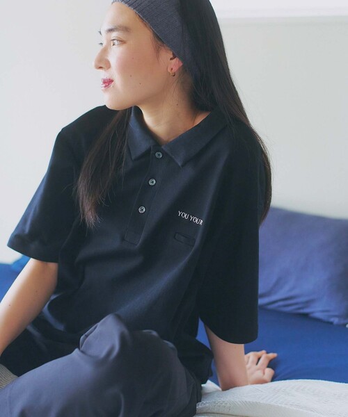 FREAK'S STORE（フリークスストア）の「限定展開 YOU YOUR/ユーユアー ワンポイントロゴ ポロシャツ（ポロシャツ・メンズ・ブラック/ネイビー・LARGE/SMALL/MEDIUM）」の12枚目の写真
