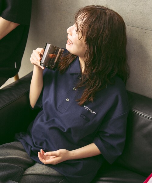 FREAK'S STORE（フリークスストア）の「限定展開 YOU YOUR/ユーユアー ワンポイントロゴ ポロシャツ（ポロシャツ・メンズ・ブラック/ネイビー・LARGE/SMALL/MEDIUM）」の16枚目の写真