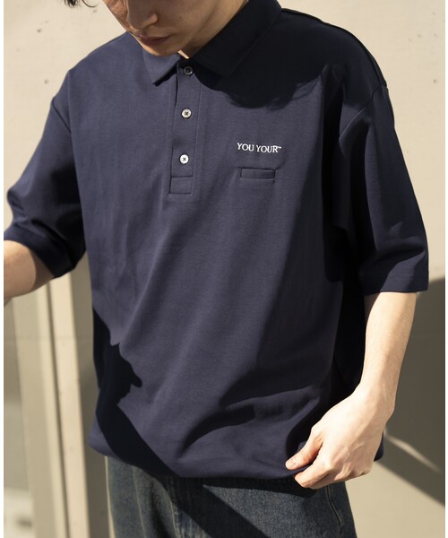 FREAK'S STORE（フリークスストア）の「限定展開 YOU YOUR/ユーユアー ワンポイントロゴ ポロシャツ（ポロシャツ・メンズ・ブラック/ネイビー・LARGE/SMALL/MEDIUM）」の21枚目の写真