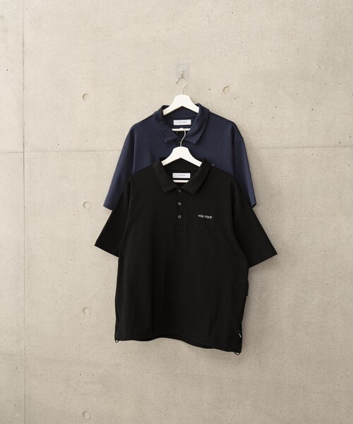 FREAK'S STORE（フリークスストア）の「限定展開 YOU YOUR/ユーユアー ワンポイントロゴ ポロシャツ（ポロシャツ・メンズ・ブラック/ネイビー・LARGE/SMALL/MEDIUM）」の4枚目の写真