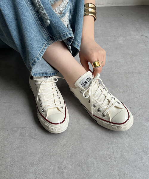 DouDou（ドゥドゥ）の「【CONVERSE/コンバース】ALLSTAR US OX（スニーカー・レディース・ホワイト/ブラック・23.5cm/24cm/24.5cm）」の3枚目の写真