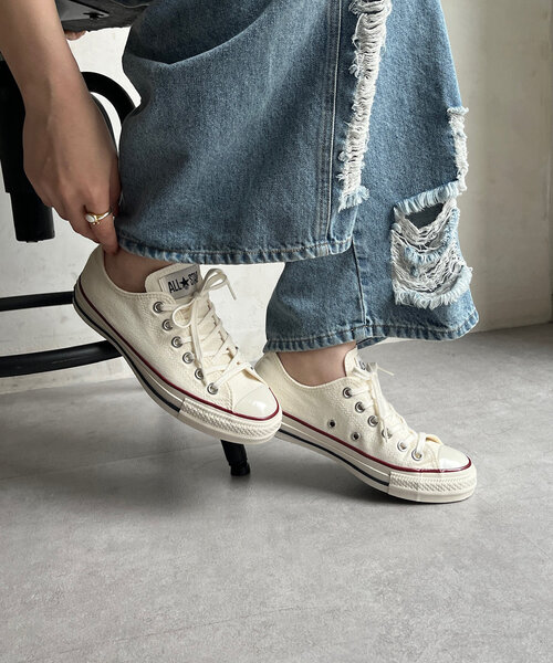 DouDou（ドゥドゥ）の「【CONVERSE/コンバース】ALLSTAR US OX（スニーカー・レディース・ホワイト/ブラック・23.5cm/24cm/24.5cm）」の5枚目の写真