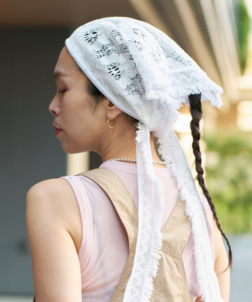 IENA LA BOUCLE バテンレースバブーシュカ 追加予約》IENA LA BOUCLE バテンレースバブーシュカ（スカーフ