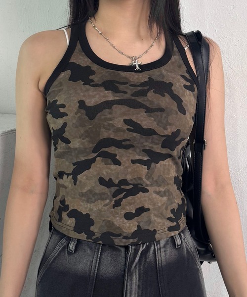 迷彩柄 タンクトップ SHUT UP AND SQUAT! 迷彩柄 タンクトップ SHUT UP AND SQUAT! メンズ