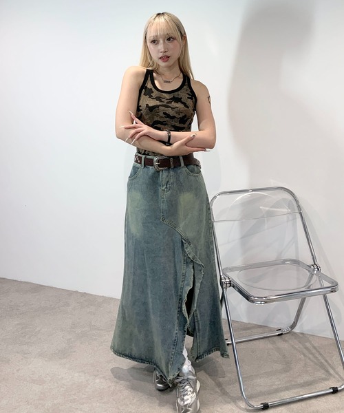 lilful(リルフル)の「配色ライン 迷彩柄タンクトップ カモフラージュ(タンクトップ・レディース・その他・M/S)」の16枚目の写真