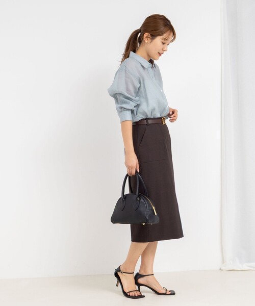 NOLLEY’S（ノーリーズ）の「ウォッシャブル高機能ドライオックスポケ付きタイトスカート（スカート・レディース・サックスブルー/ベージュ/ネイビー/ブラウン/ラベンダー・36/38/40/34）」の15枚目の写真