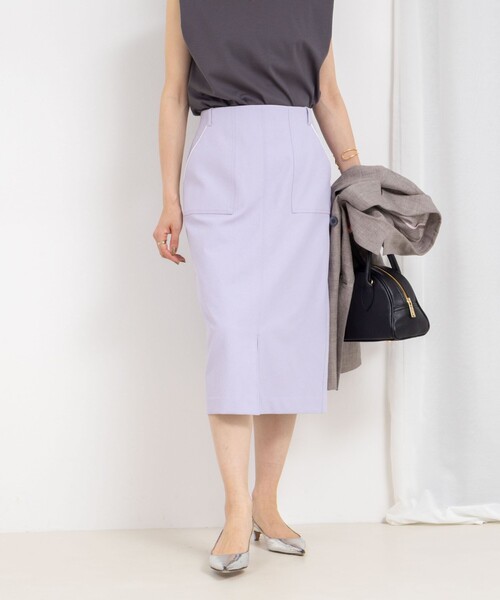 NOLLEY’S（ノーリーズ）の「ウォッシャブル高機能ドライオックスポケ付きタイトスカート（スカート・レディース・サックスブルー/ベージュ/ネイビー/ブラウン/ラベンダー・36/38/40/34）」の20枚目の写真