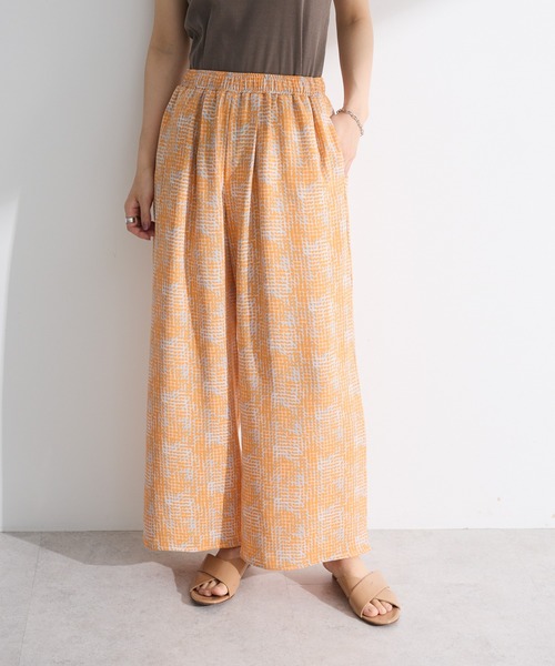 Green　Parks（グリーンパークス）の「柄イージーパンツⅠ(ワイド)（その他パンツ・レディース・オレンジ/グリーン系その他3/グリーン/ブルー・FREE）」の4枚目の写真