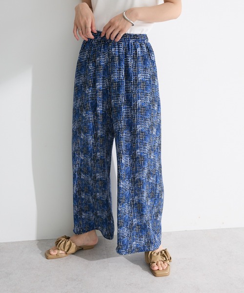 Green　Parks（グリーンパークス）の「柄イージーパンツⅠ(ワイド)（その他パンツ・レディース・オレンジ/グリーン系その他3/グリーン/ブルー・FREE）」の3枚目の写真