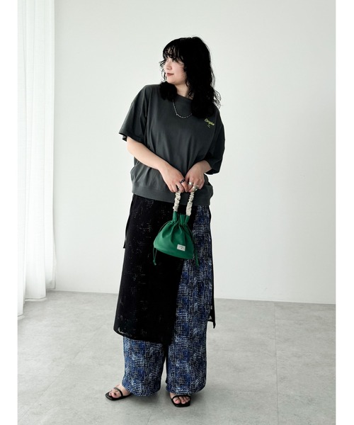 Green　Parks（グリーンパークス）の「柄イージーパンツⅠ(ワイド)（その他パンツ・レディース・オレンジ/グリーン系その他3/グリーン/ブルー・FREE）」の9枚目の写真