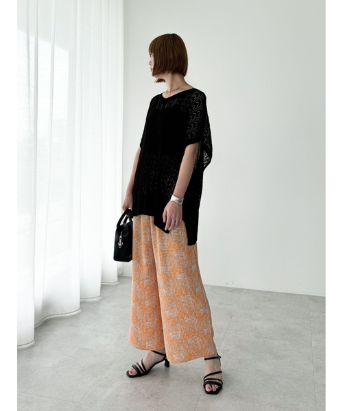 Green　Parks（グリーンパークス）の「柄イージーパンツⅠ(ワイド)（その他パンツ・レディース・オレンジ/グリーン系その他3/グリーン/ブルー・FREE）」の11枚目の写真