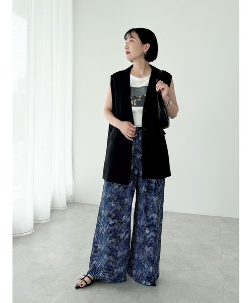 Green　Parks（グリーンパークス）の「柄イージーパンツⅠ(ワイド)（その他パンツ・レディース・オレンジ/グリーン系その他3/グリーン/ブルー・FREE）」の10枚目の写真