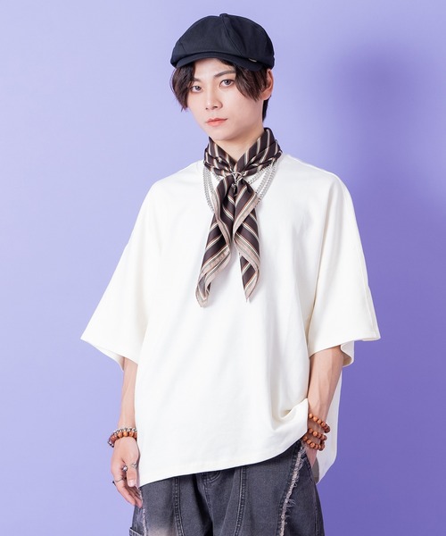a.p.o.v.(エーピーオービー)の「a.p.o.v. オーバーサイズスウェットドルマンTシャツ(Tシャツ/カットソー・メンズ・ピンク/ベージュ/アイボリー/ブラック・ONESIZE)」の1枚目の写真
