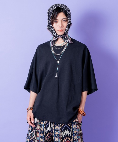 a.p.o.v.(エーピーオービー)の「a.p.o.v. オーバーサイズスウェットドルマンTシャツ(Tシャツ/カットソー・メンズ・ピンク/ベージュ/アイボリー/ブラック・ONESIZE)」の2枚目の写真