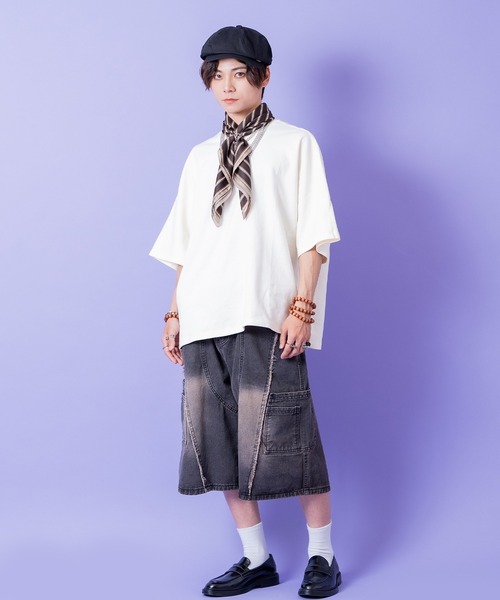 a.p.o.v.(エーピーオービー)の「a.p.o.v. オーバーサイズスウェットドルマンTシャツ(Tシャツ/カットソー・メンズ・ピンク/ベージュ/アイボリー/ブラック・ONESIZE)」の6枚目の写真