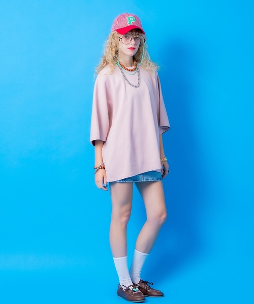 a.p.o.v.(エーピーオービー)の「a.p.o.v. オーバーサイズスウェットドルマンTシャツ(Tシャツ/カットソー・メンズ・ピンク/ベージュ/アイボリー/ブラック・ONESIZE)」の12枚目の写真