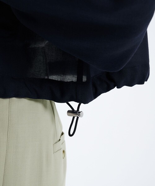 PUBLIC TOKYO（パブリックトウキョウ）の「リネンブレンドライトブルゾン（ブルゾン・レディース・ブラック/ブラウン・FREE）」の7枚目の写真