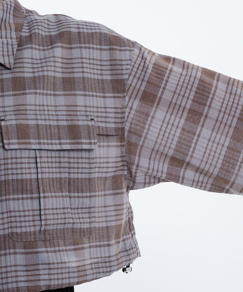 PUBLIC TOKYO（パブリックトウキョウ）の「リネンブレンドライトブルゾン（ブルゾン・レディース・ブラック/ブラウン・FREE）」の10枚目の写真