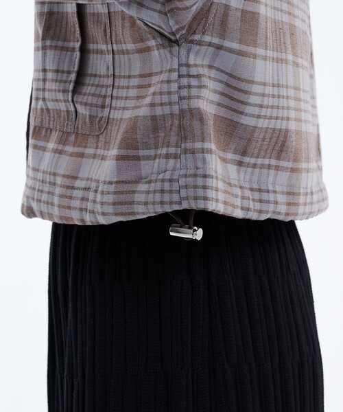 PUBLIC TOKYO（パブリックトウキョウ）の「リネンブレンドライトブルゾン（ブルゾン・レディース・ブラック/ブラウン・FREE）」の12枚目の写真