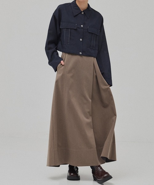 PUBLIC TOKYO（パブリックトウキョウ）の「リネンブレンドライトブルゾン（ブルゾン・レディース・ブラック/ブラウン・FREE）」の13枚目の写真