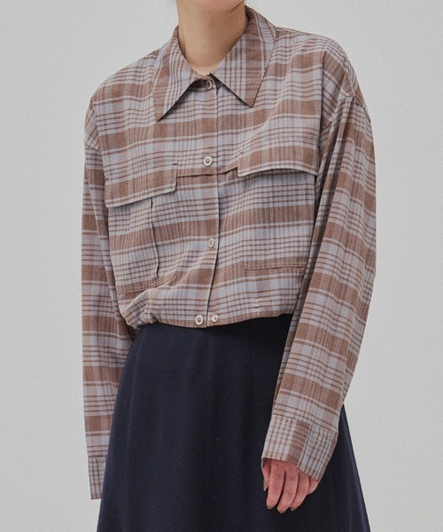 PUBLIC TOKYO（パブリックトウキョウ）の「リネンブレンドライトブルゾン（ブルゾン・レディース・ブラック/ブラウン・FREE）」の14枚目の写真