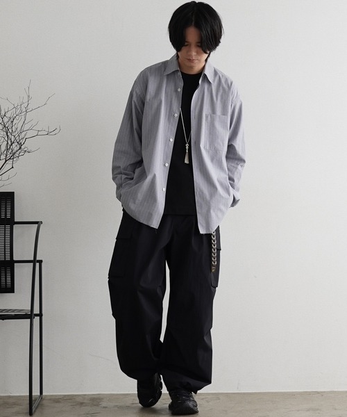 WYM LIDNM（ウィム バイ リドム）の「長袖シャツ（シャツ/ブラウス・メンズ・グレー・S）」の6枚目の写真