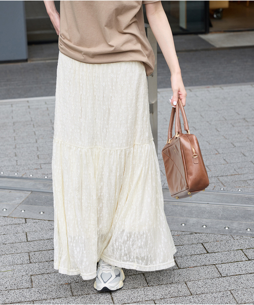 JOURNAL STANDARD(ジャーナルスタンダード)の「《追加2》ストレッチレーススカート(スカート・レディース・ブラック/アイボリー・FREE)」の2枚目の写真