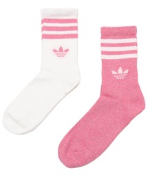 adidas(AfB_X)adidas 3 STRIPES GLITTER CREW SOCKS 2 PAIRS / AfB_X 3 XgCv Ob^[ N[\bNX 2 yA[(\bNX/C)