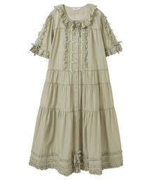339ピンクハウスフリルいっぱいノースリーブ真っ白ワンピース 339ピンクハウスフリルいっぱいノースリーブ真っ白ワンピース