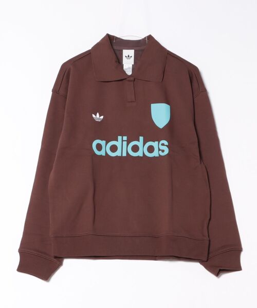 adidas（アディダス）の「【adidas】グラフィック サッカー スウェットシャツ（スウェット・レディース・ブラウン/ブラック/レッド・L/M）」の3枚目の写真