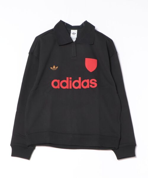 adidas（アディダス）の「【adidas】グラフィック サッカー スウェットシャツ（スウェット・レディース・ブラウン/ブラック/レッド・L/M）」の2枚目の写真