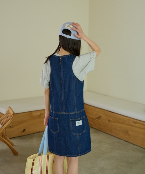 common gull products.（コモンガルプロダクツ）の「お利巧なデニムワンピース（ワンピース・レディース・ブラック系/インディゴブルー・MEDIUM/SMALL）」の17枚目の写真
