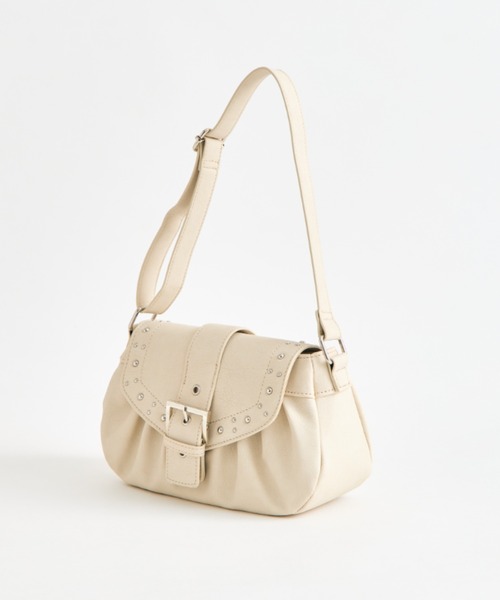 OLIVE des OLIVE(オリーブデオリーブ)の「スタッズ付きシャーリングバッグ(ショルダーバッグ・レディース・グレー/ピンク/アイボリー・FREE)」の20枚目の写真