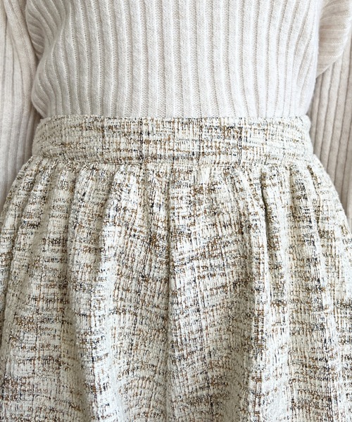 試着のみ ツイードキュロットスカート unminou アンミヌ 試着のみ