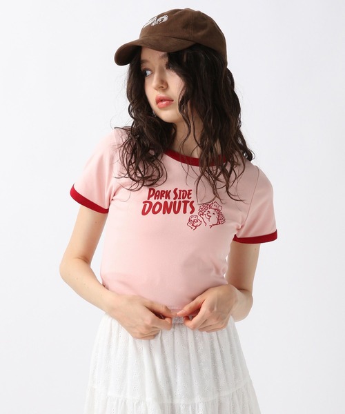 FOREVER 21(フォーエバー トゥエンティーワン)の「【Cafeコラボ】【PARK SIDE DONUTS】Tシャツ(Tシャツ/カットソー・レディース・ブラウン/ピンク・FREE)」の22枚目の写真