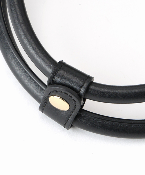 IENA（イエナ）の「Manuel MILANO/マニュエルミラノ LEATHER BOSTON ボストンバッグ（ボストンバッグ・レディース・ブラック・FREE）」の9枚目の写真