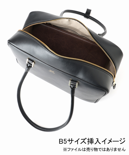 IENA（イエナ）の「Manuel MILANO/マニュエルミラノ LEATHER BOSTON ボストンバッグ（ボストンバッグ・レディース・ブラック・FREE）」の2枚目の写真