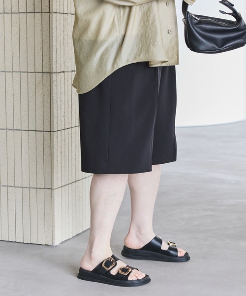 LAVEANGE（ラビアンジェ）の「【インフルエンサーコラボ】センタープレスショートパンツ（その他パンツ・レディース・オフホワイト/ブラック・M/LL/3L/4L/5L）」の22枚目の写真