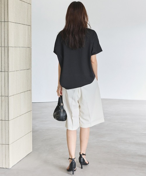 LAVEANGE（ラビアンジェ）の「【インフルエンサーコラボ】センタープレスショートパンツ（その他パンツ・レディース・オフホワイト/ブラック・M/LL/3L/4L/5L）」の20枚目の写真