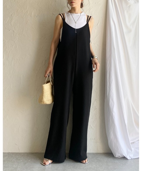 オールインワン・サロペット BLACK SILK BODYSUIT セール】【低身長向けサイズあり】ダブルストラップ