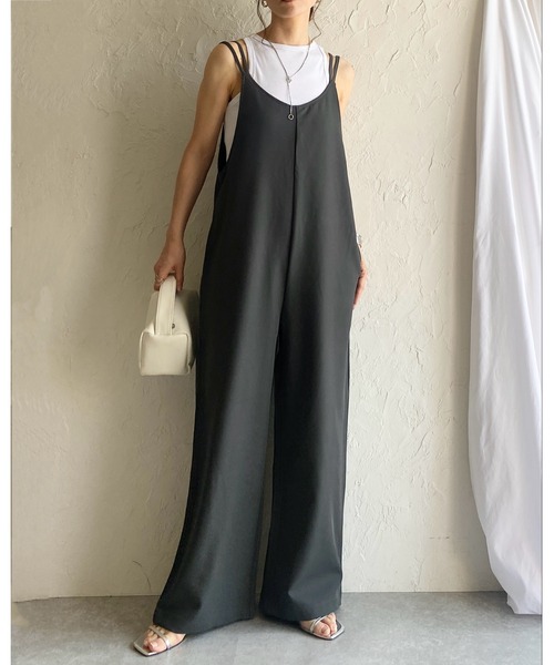 美品☆オールインワンサロペット セール】【低身長向けサイズあり】ダブルストラップ