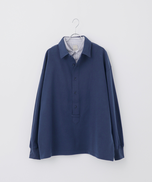 B.C STOCK(ベーセーストック)の「【Deux Allures/ドゥ アリュール】ダブルカラースウェットシャツ(スウェット・メンズ・ボルドー/チャコールグレー/ネイビー・FREE)」の1枚目の写真