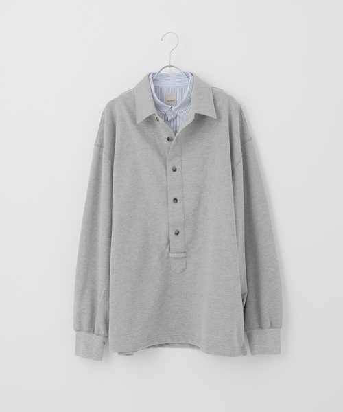 B.C STOCK(ベーセーストック)の「【Deux Allures/ドゥ アリュール】ダブルカラースウェットシャツ(スウェット・メンズ・ボルドー/チャコールグレー/ネイビー・FREE)」の2枚目の写真