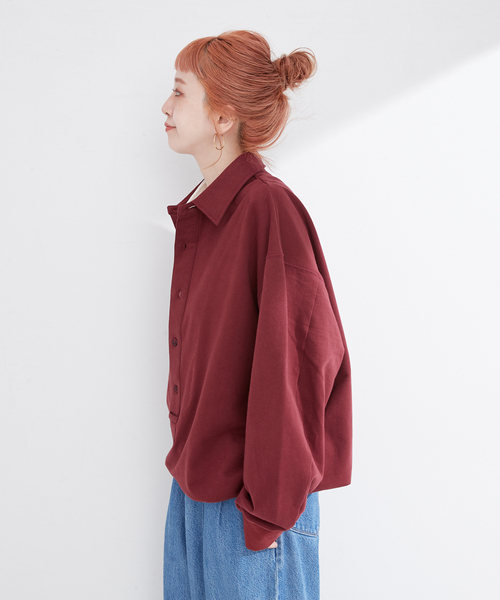 B.C STOCK(ベーセーストック)の「【Deux Allures/ドゥ アリュール】ダブルカラースウェットシャツ(スウェット・メンズ・ボルドー/チャコールグレー/ネイビー・FREE)」の4枚目の写真